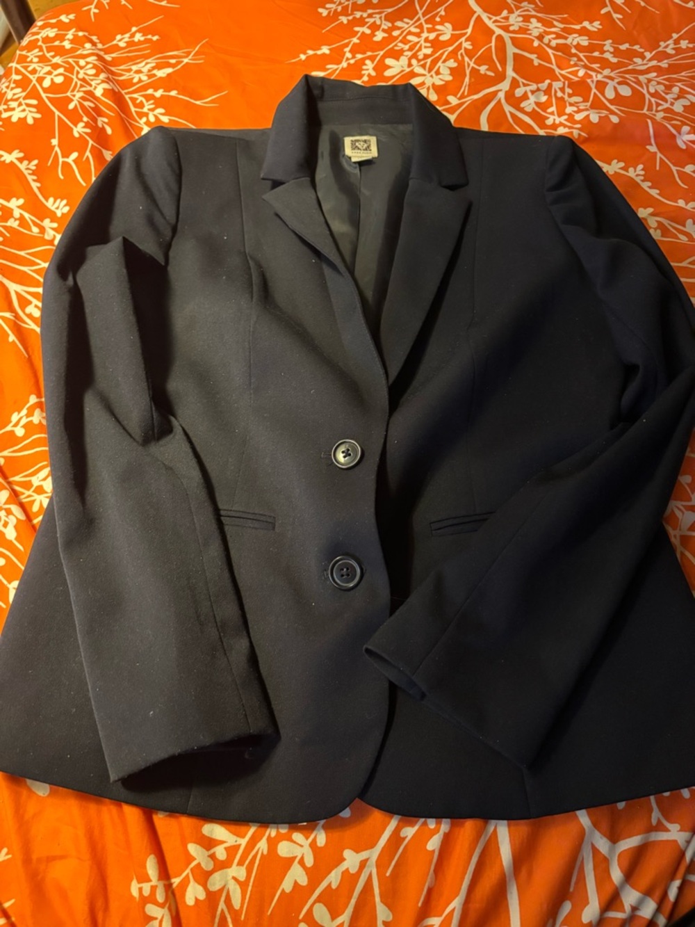 Anne Klein Black Two-Button Tailored Blazer